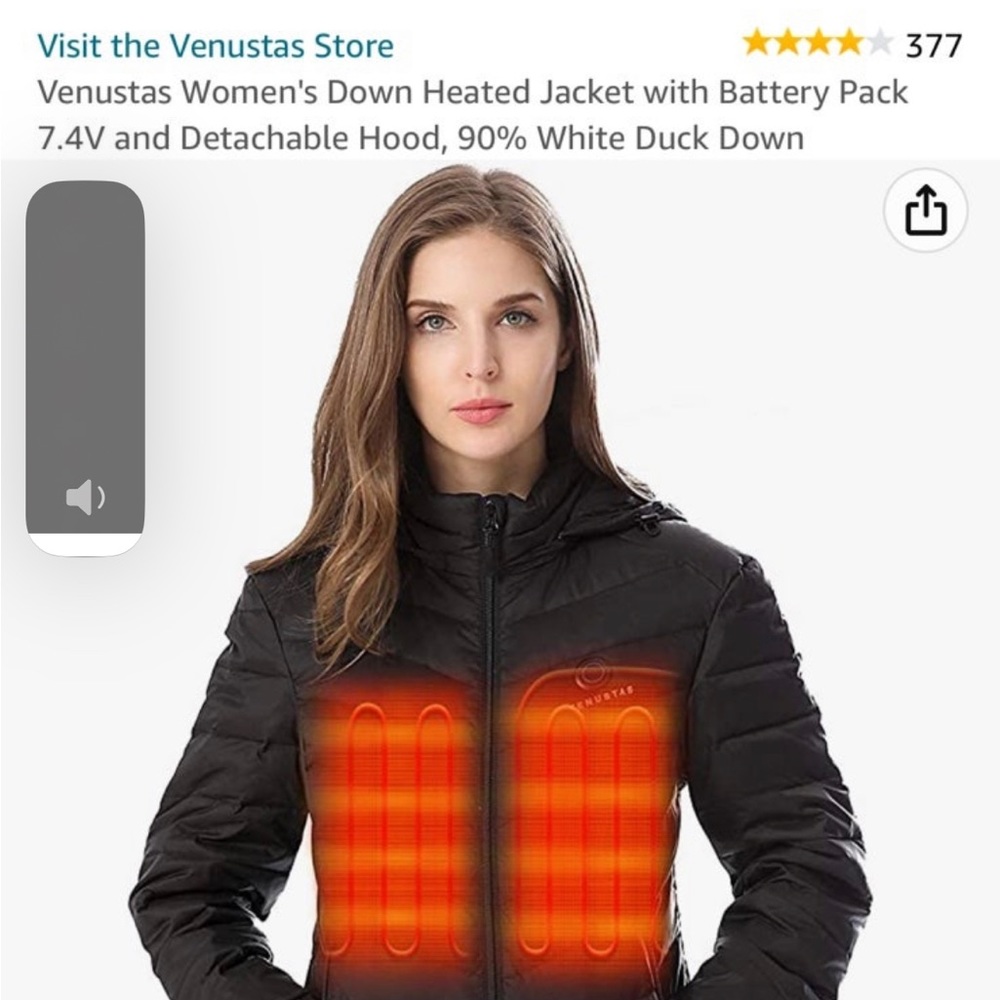 Venustas womens heated jacket coat